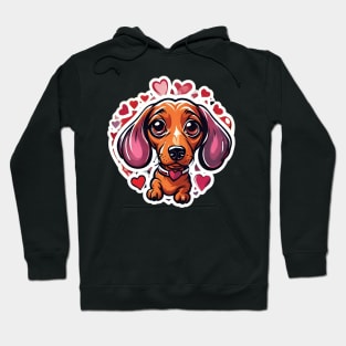 Cute Small Dog with Hearts | Puppylove | Petlover Hoodie